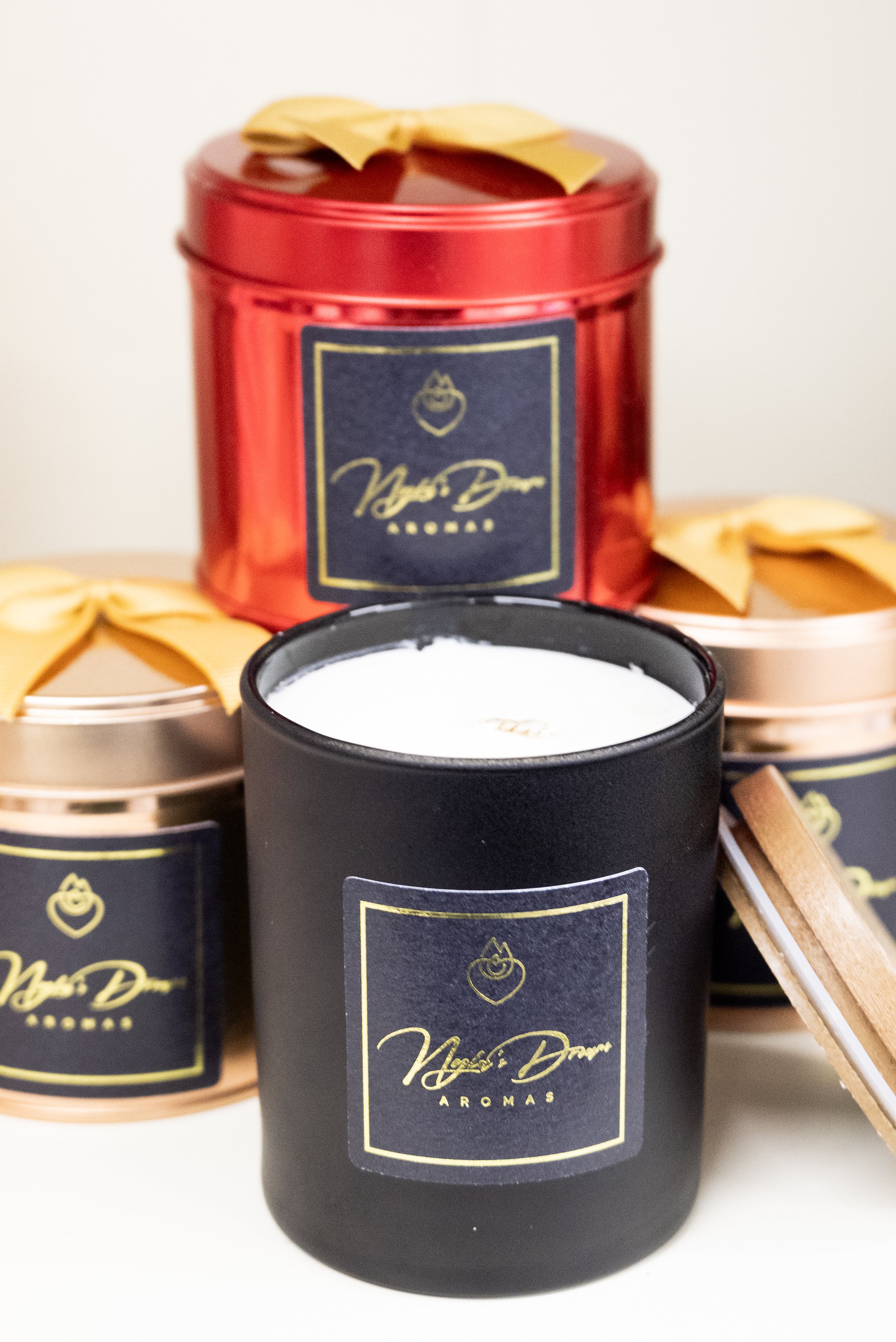 Red & Gold Tinned Candle