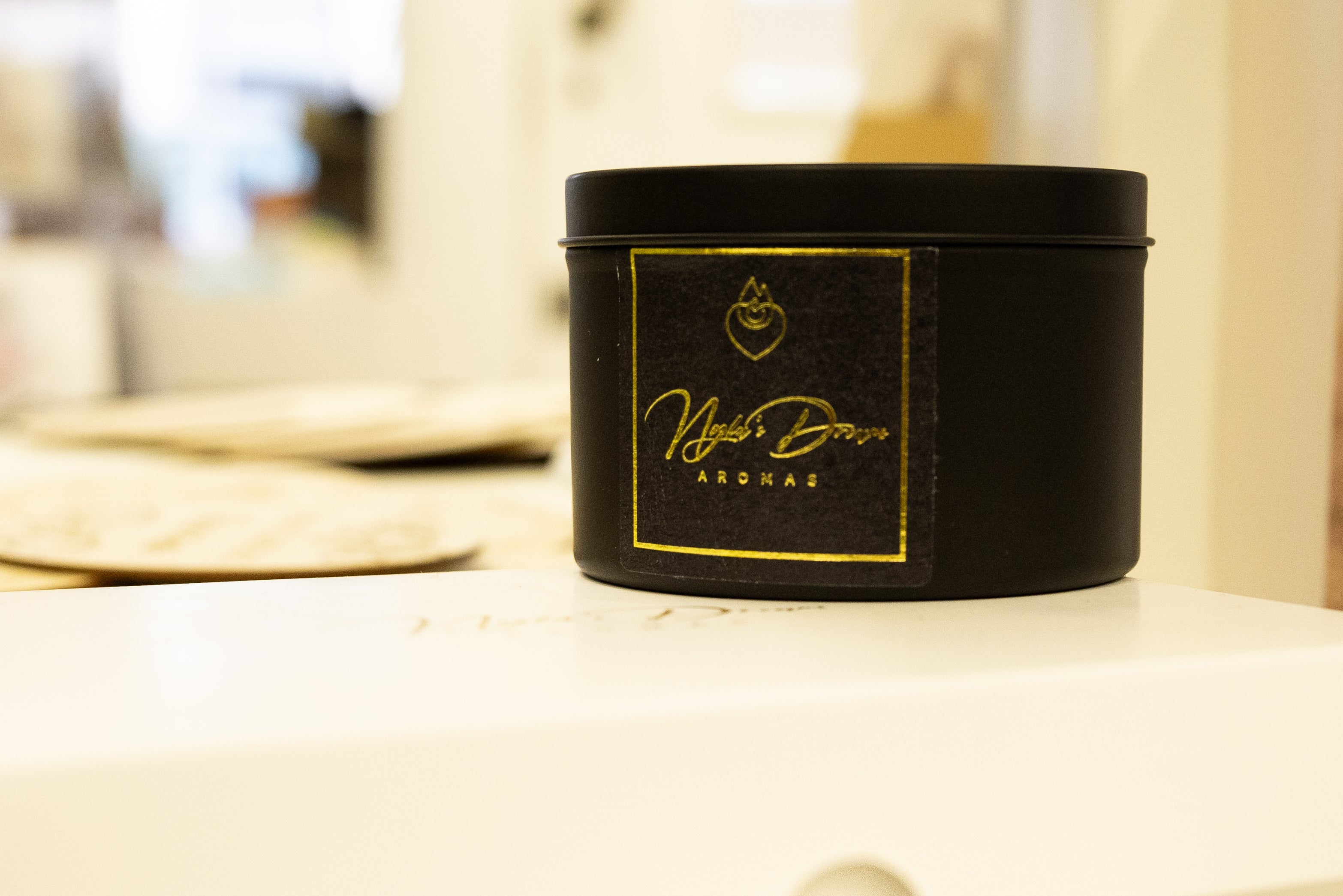 Black Tinned Candle